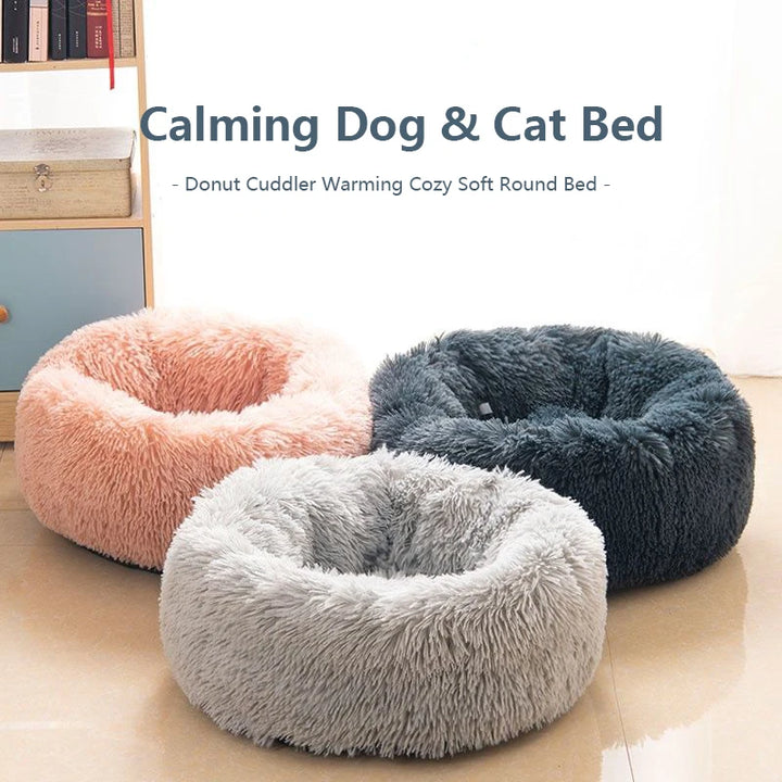 🐾 Cozy Plush Dog & Cat Bed – Warm & Washable 🐶😸