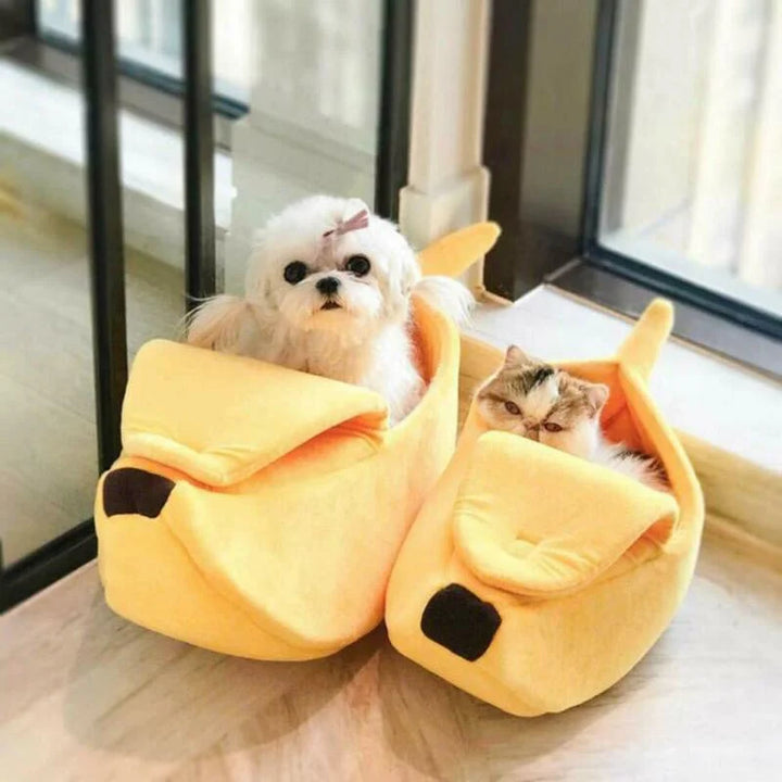 Banana Cat Bed Funny House Cute Cozy