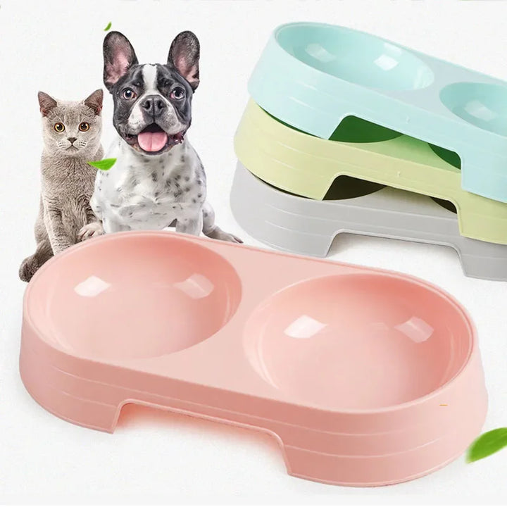 Double Pet Bowls – Stainless Steel Food and Water Feeder