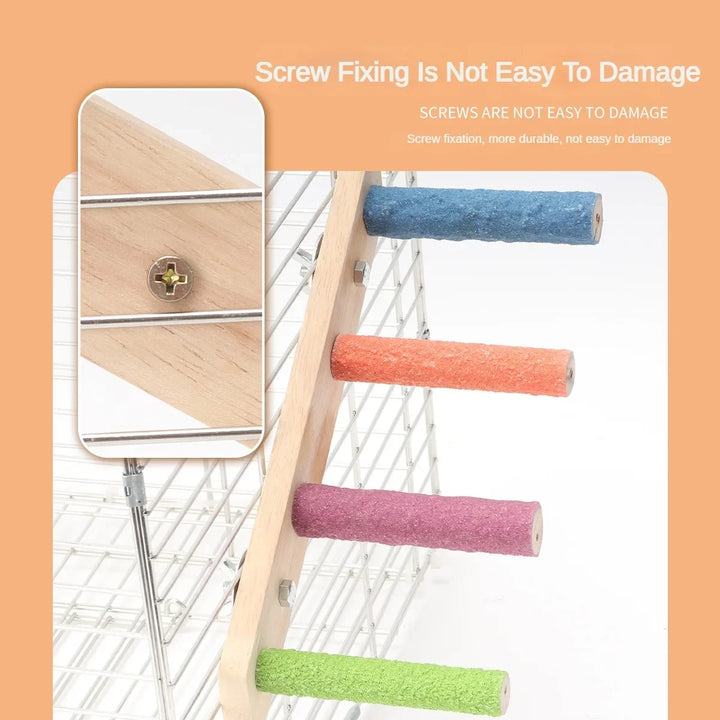 Interactive toy for parrots to climb and grind their claws