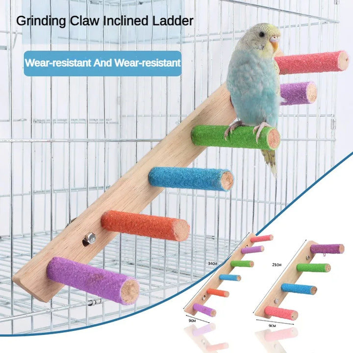 Interactive toy for parrots to climb and grind their claws