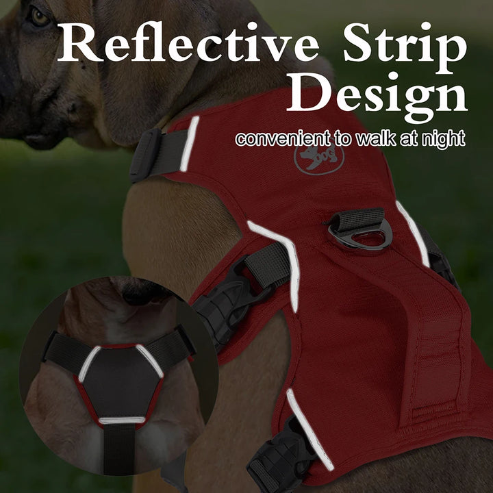 No Pull Small Medium Large Big Dog Harness Vest Nylon Adjustable Reflective Waterproof Pet Walking Training Harness With Handle