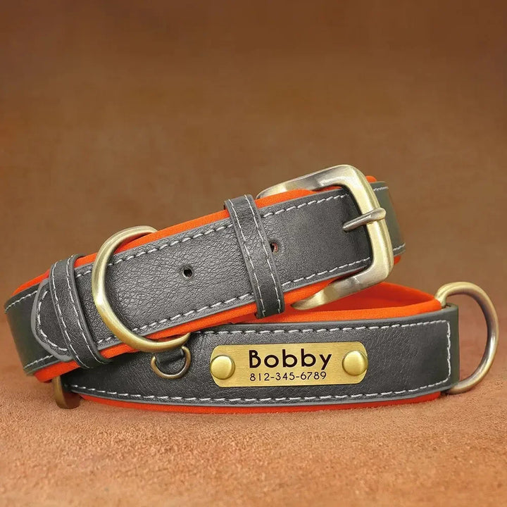 Custom Leather Dog Collar, Soft Leather Dog Collar