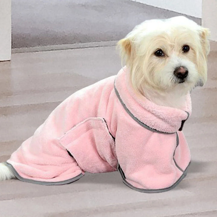 Microfiber Dog Bathrobe – Quick Dry Pet Towel