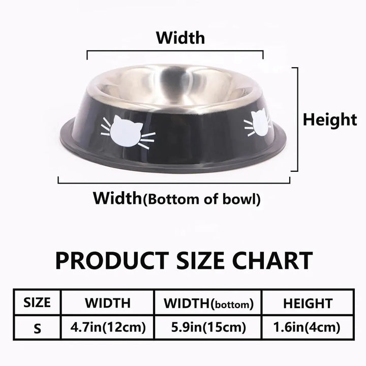 Supet Stainless Steel Non-Slip Pet Bowl - Durable