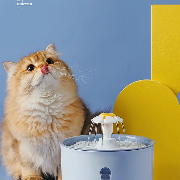 2.4L Pet Cat Water Drinker Dispenser Filters