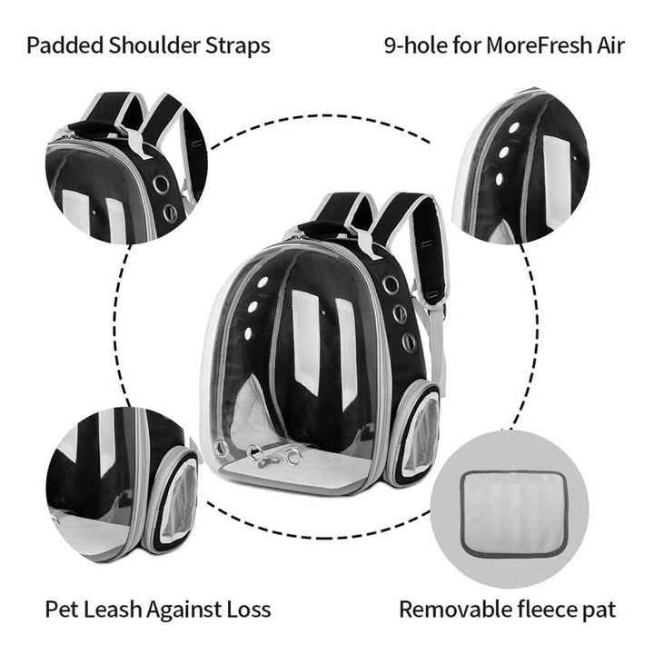 Portable Clear Cat Backpack – Stylish Travel Carrier