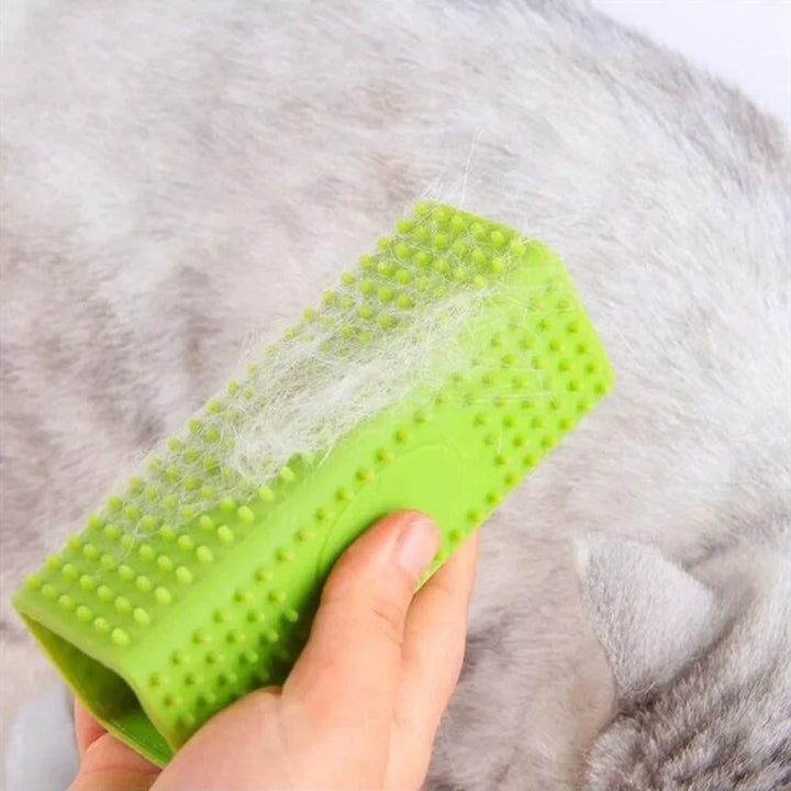 Hollow Silicone Rubber Dog Hair Remover Brush