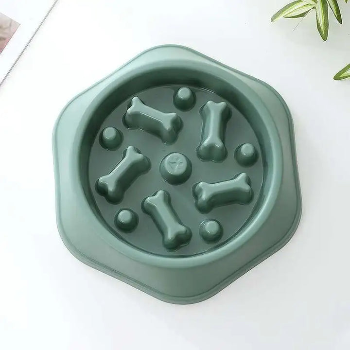 Pet Slow Food Bowl Anti-choking Feeder PP Plastic Dish Bowl Home Dog Eating Plate Anti-gulping Feeding Supplies