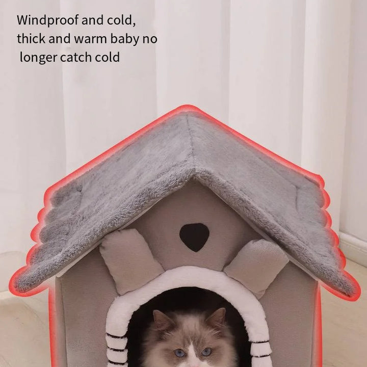 All-season, soft, washable dog and cat house