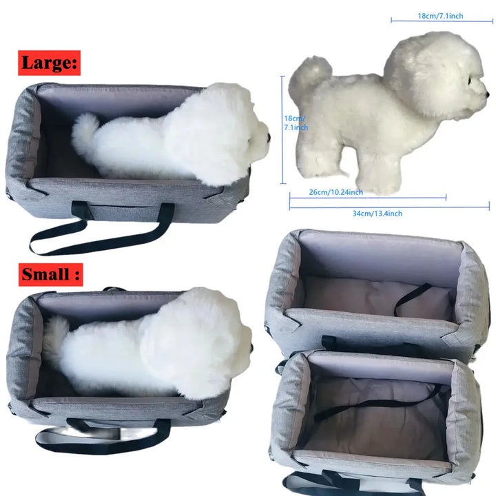 Portable Dog Car Seat – Safe and Cozy Travel Carrier