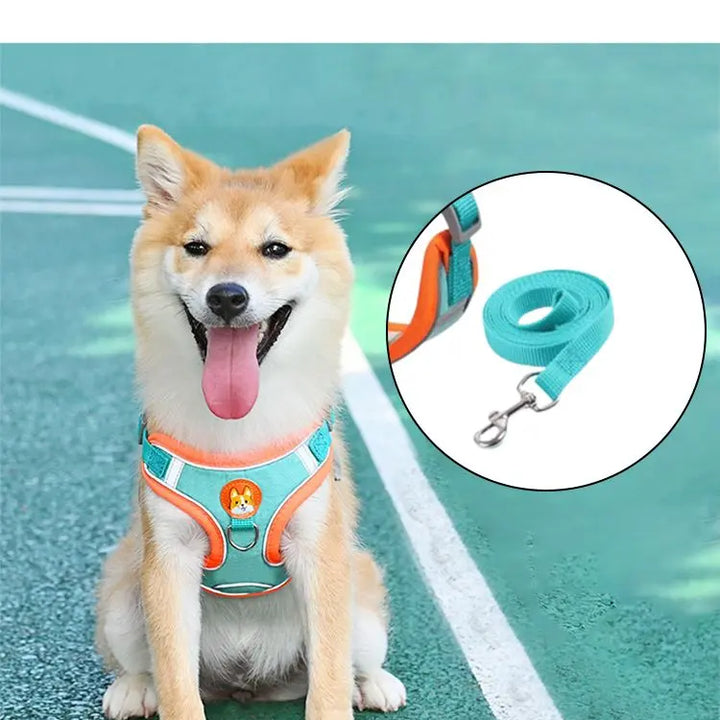 Adjustable No Pull Pet Reflective Dog Harness Lead Walking Running Leashes Cat Chest Strap Vest Leash