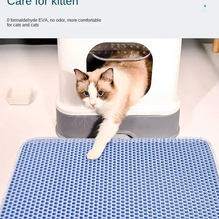 Waterproof Pet Cat Litter Mat Double Layer Pet Litter Box Mat Non-slip Sand Cat Pad Washable Bed Mat Clean Pad Products