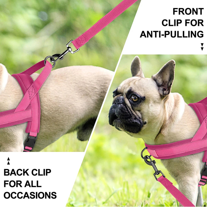 Nylon Dog Harness No Pull Dog Harnesses Vest Soft Padded Pet Walking Vests Harnesses Durable For Small Medium Large Dogs Pug