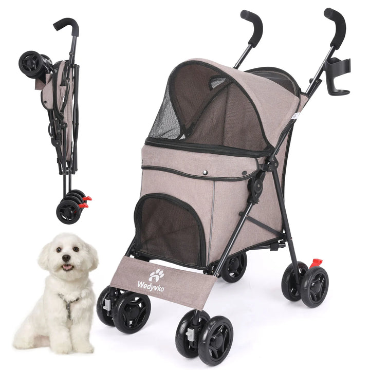 🚗🐾 Foldable Pet Stroller – Comfort and Safety!