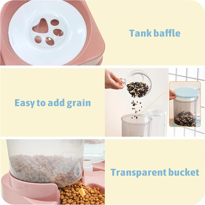 2 in 1 Automatic Feeder – Food and Water!