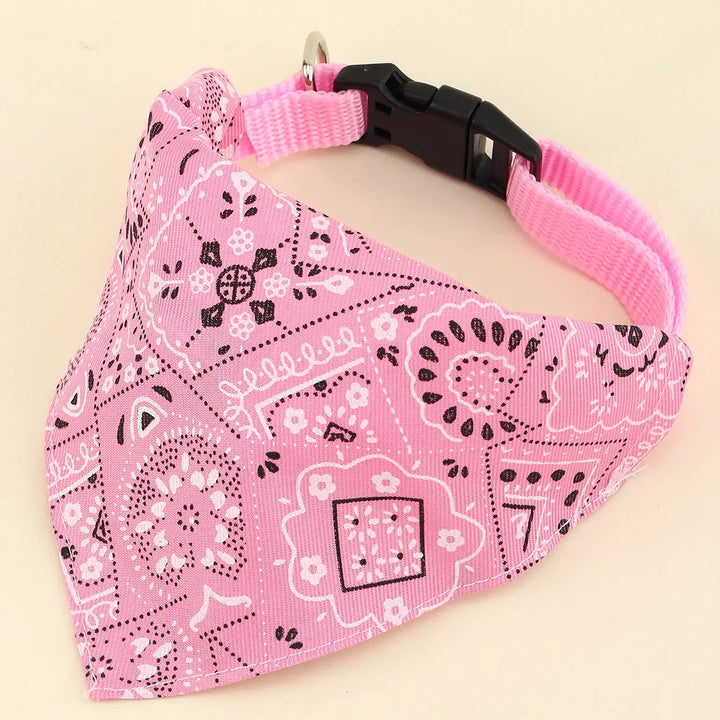 Pink Pet Bandana – Adjustable Triangle Scarf