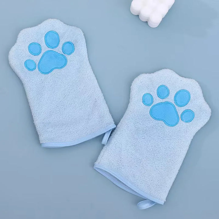 Pet Grooming Glove & Quick Dry Towel – Microfiber Glove