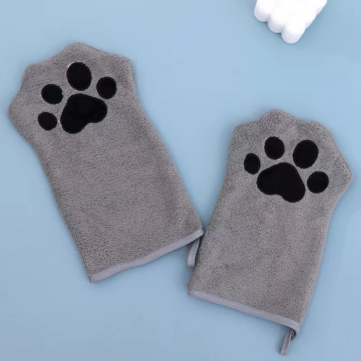 Pet Grooming Glove & Quick Dry Towel – Microfiber Glove