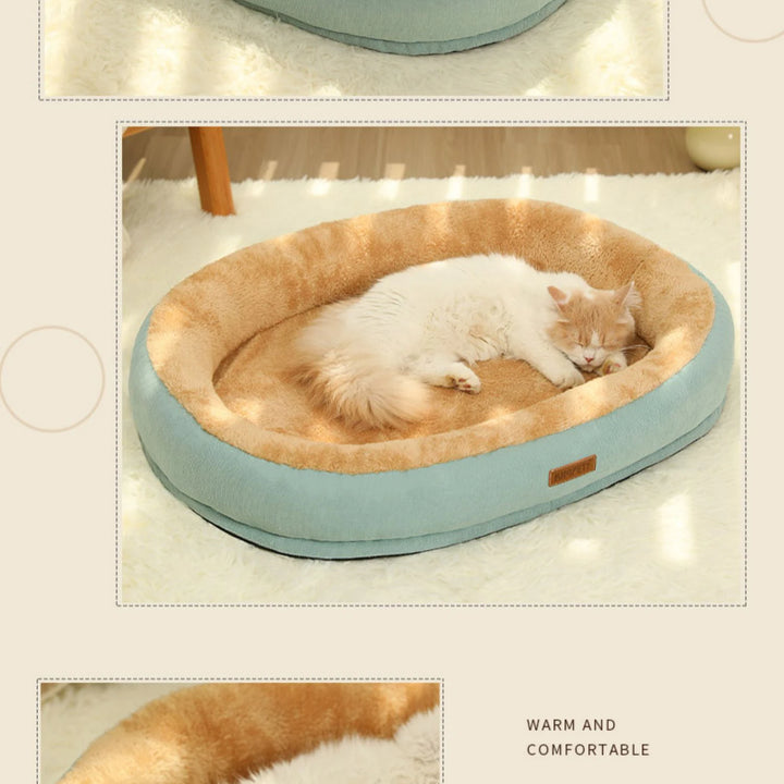 Kimpets Cat Bed Dog Pet Bed Kennel Non-Slip Winter Warm Small Dog Kennel Sleeping Removed Washed Soft Puppy Cushion Cat Supplies