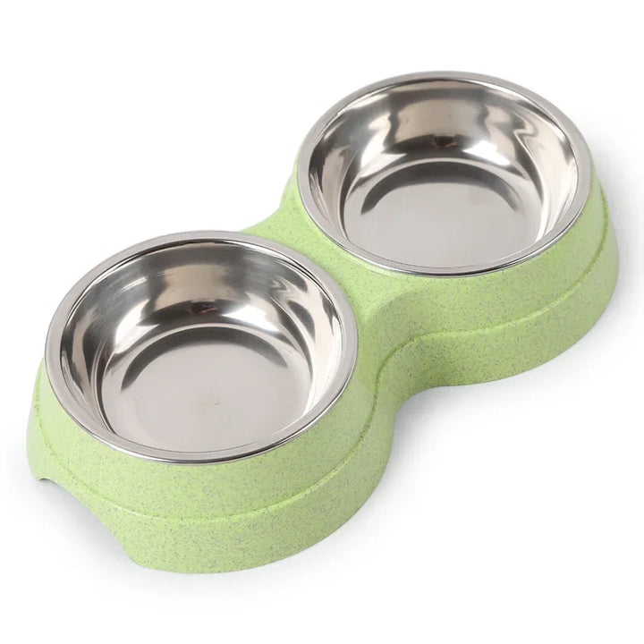 Double Pet Bowls – Stainless Steel Food and Water Feeder