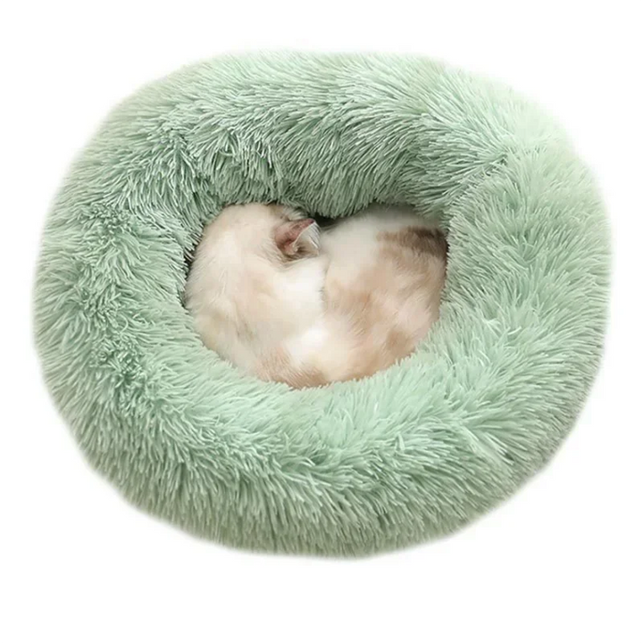 🐾 Round Plush Dog and Cat Bed – Donut Mat