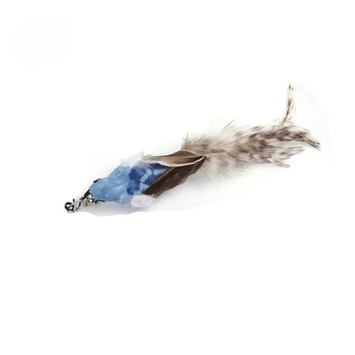 Cats Toys Feathers Wand Interactive Toy Kitten Toys with Super Suction Cup Detachable Feather Replacements Cat Accesorios