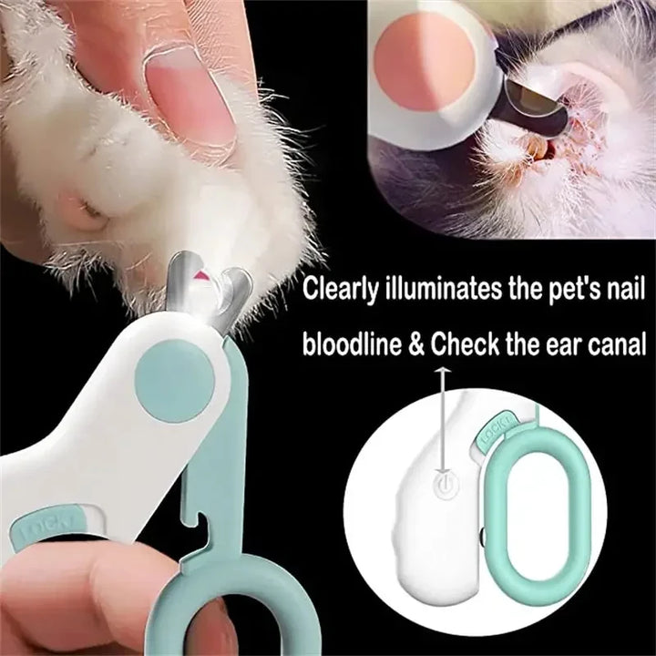 Cat Nail Clippers with LED Light – Cat Nail Trimmer