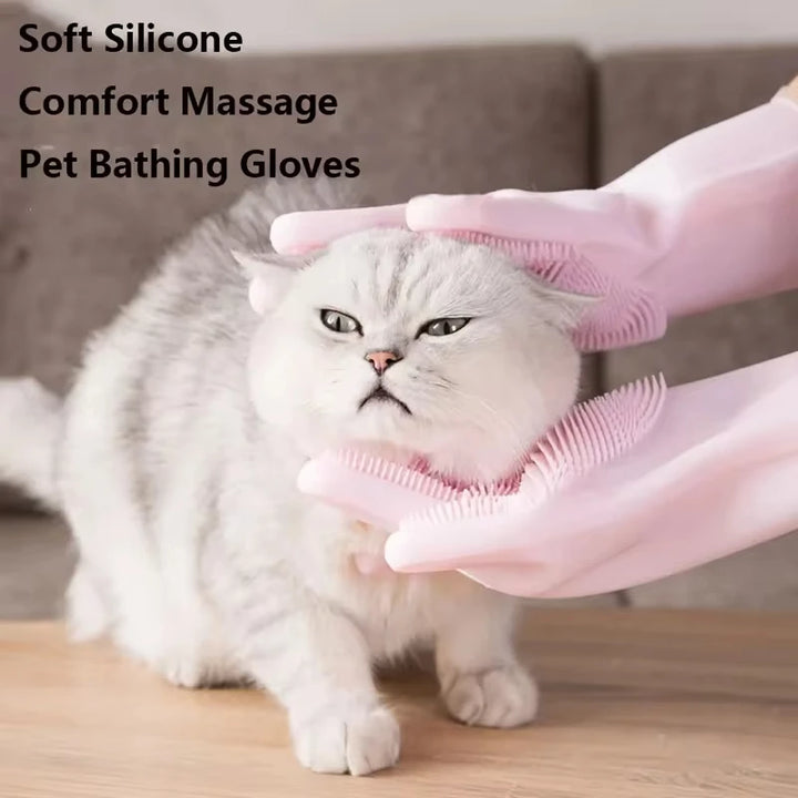 Silicone Pet Bath Gloves – 1/3 Piece Gloves