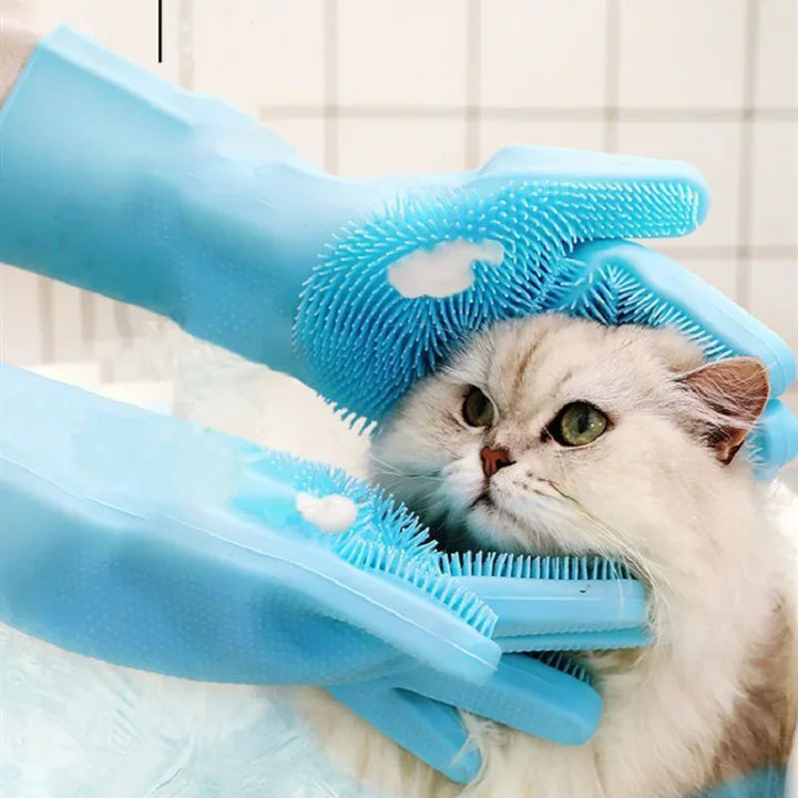 Silicone Pet Bath Gloves – 1/3 Piece Gloves