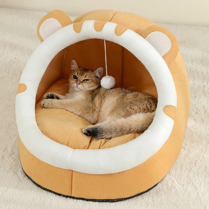 Super Cat Bed Warm Pet House Kitten Cave Cat Cushion