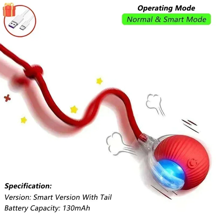 Interactive Cat Toy Ball with Tail – Smart Toy