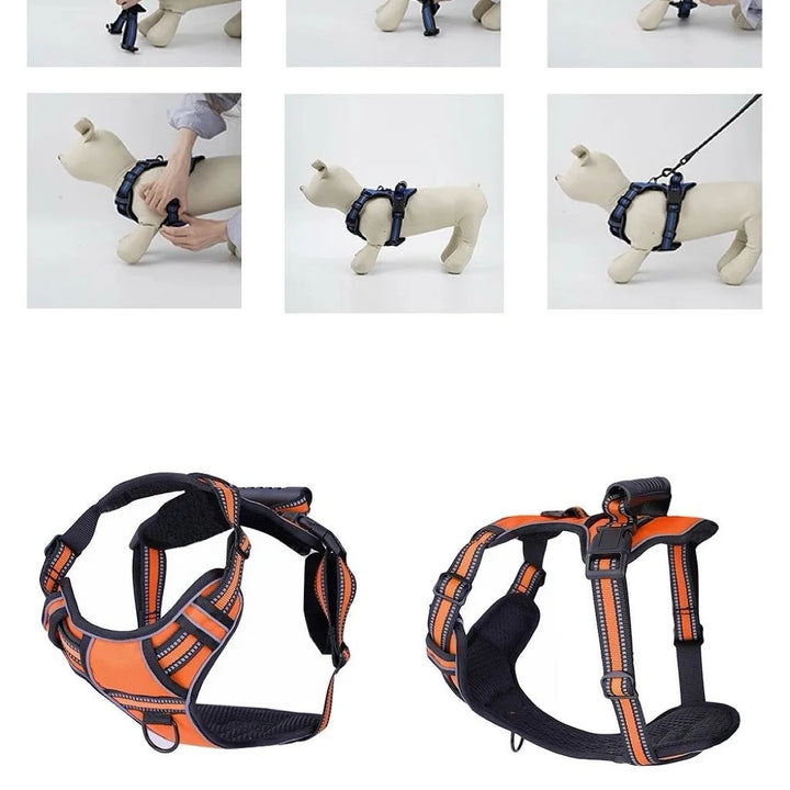 Dog Harness No Pull Reflective Dog Harness Vest with Easy Control Handle For Small Large Dogs Outdoor walking Training Supplies