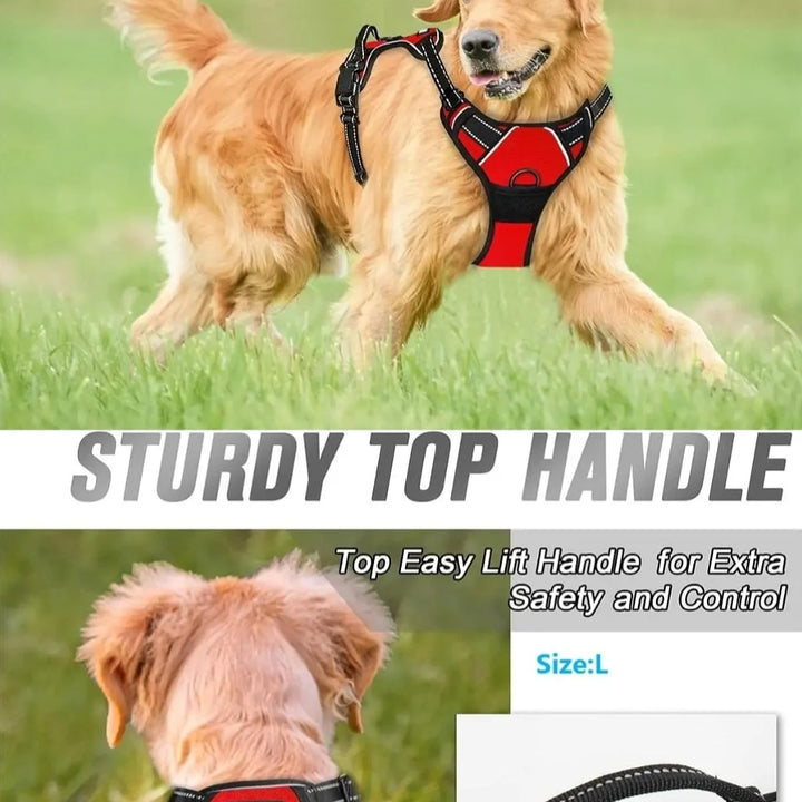 Dog Harness No Pull Reflective Dog Harness Vest with Easy Control Handle For Small Large Dogs Outdoor walking Training Supplies