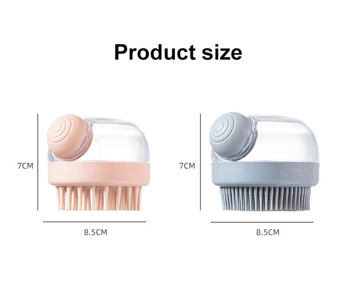 Pet Bath Brush with Shampoo Dispenser – Massage