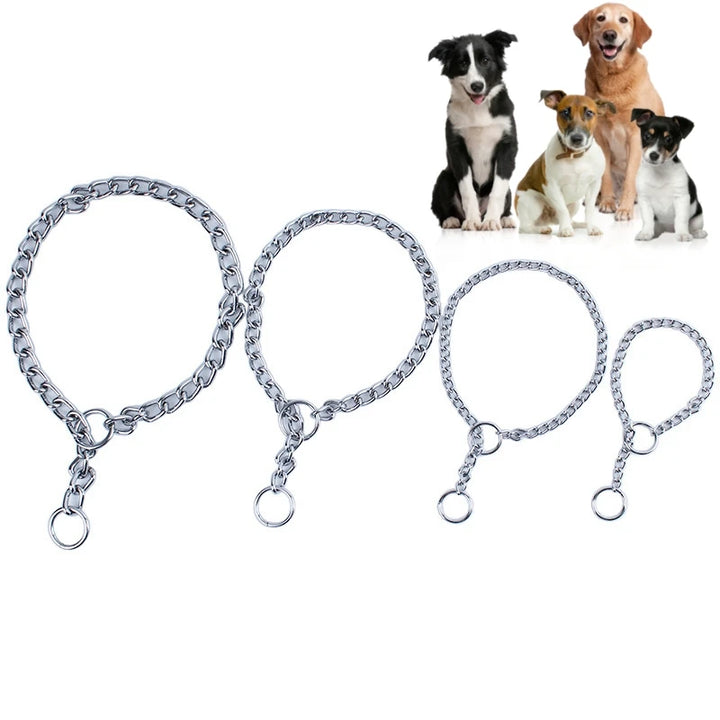 4 Sizes Adjustable Stainless Steel Chain Collar for Dogs