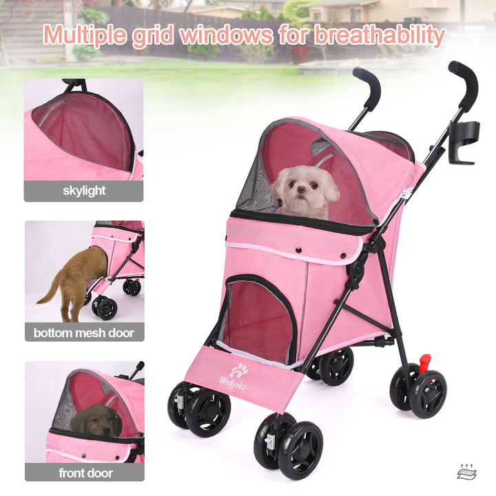 🚗🐾 Foldable Pet Stroller – Comfort and Safety!