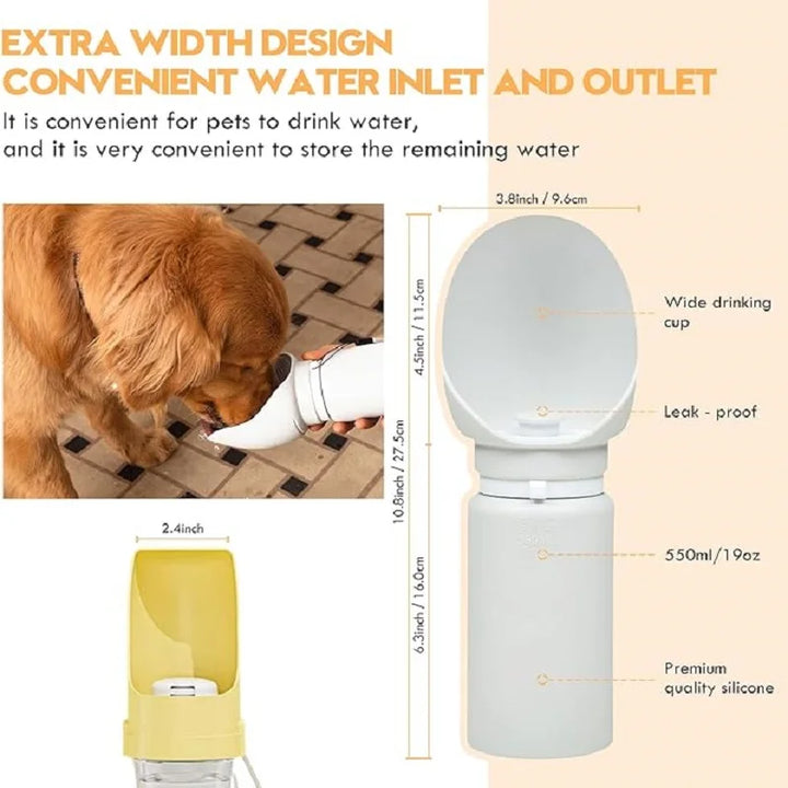 Foldable Silicone Dog Water Bottle Outdoor