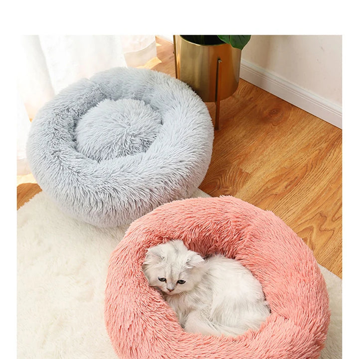 🐾 Cozy Plush Dog & Cat Bed – Warm & Washable 🐶😸