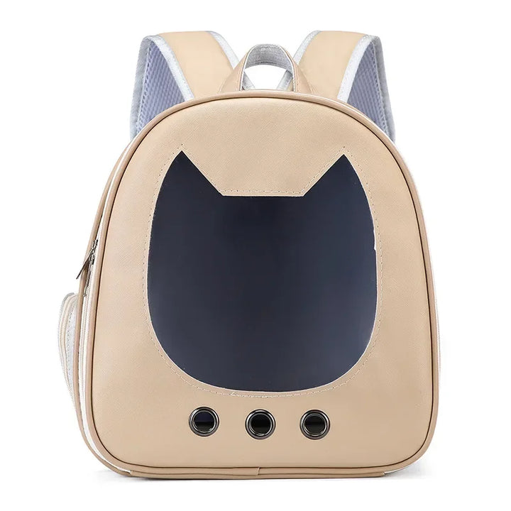 Pet Supplies Cat Carrier Bag PU Travel Backpack