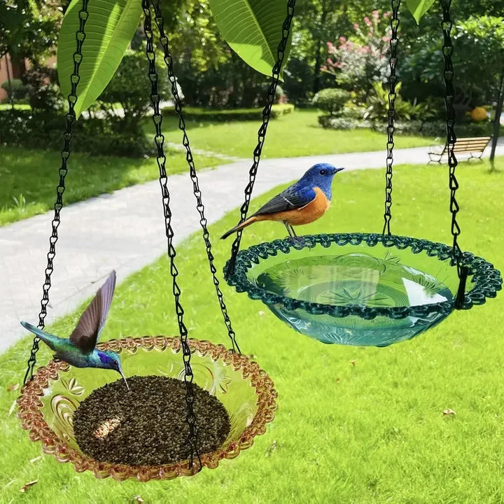 New Flower Shaped Hanging Bird Feeder - Bird Drinker