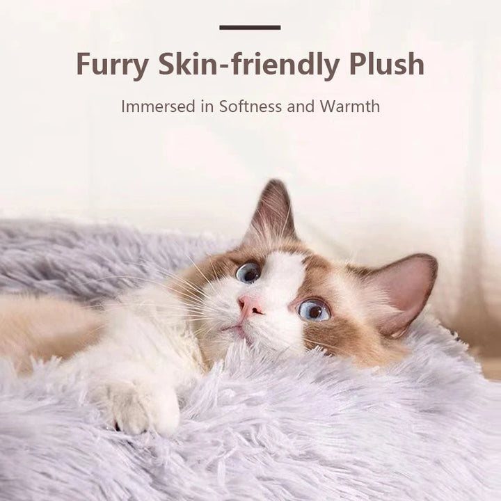 🐾 Cozy Plush Dog & Cat Bed – Warm & Washable 🐶😸