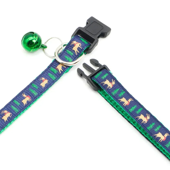 2 pcs collar with bell adjustable custom buckle