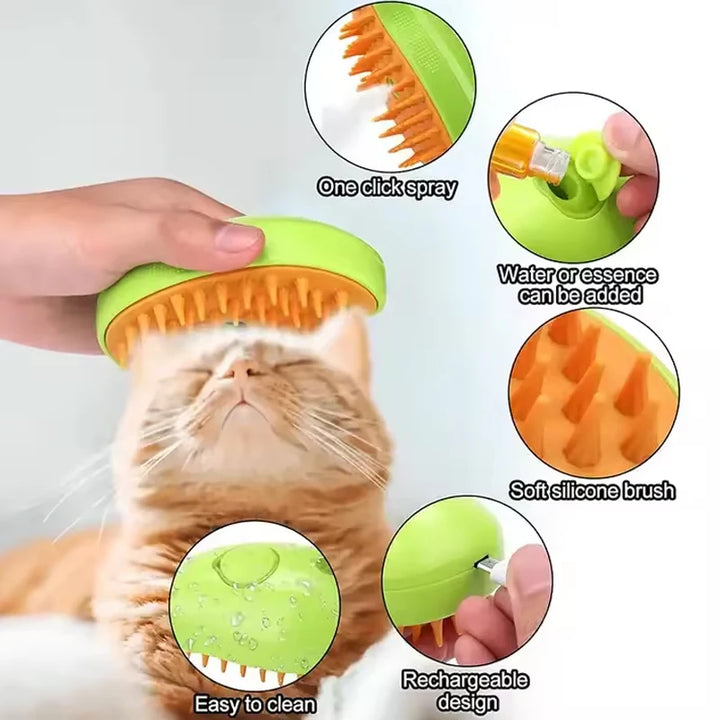 3 in 1 Pet Cat Steamy Comb Dog Cat Kitten