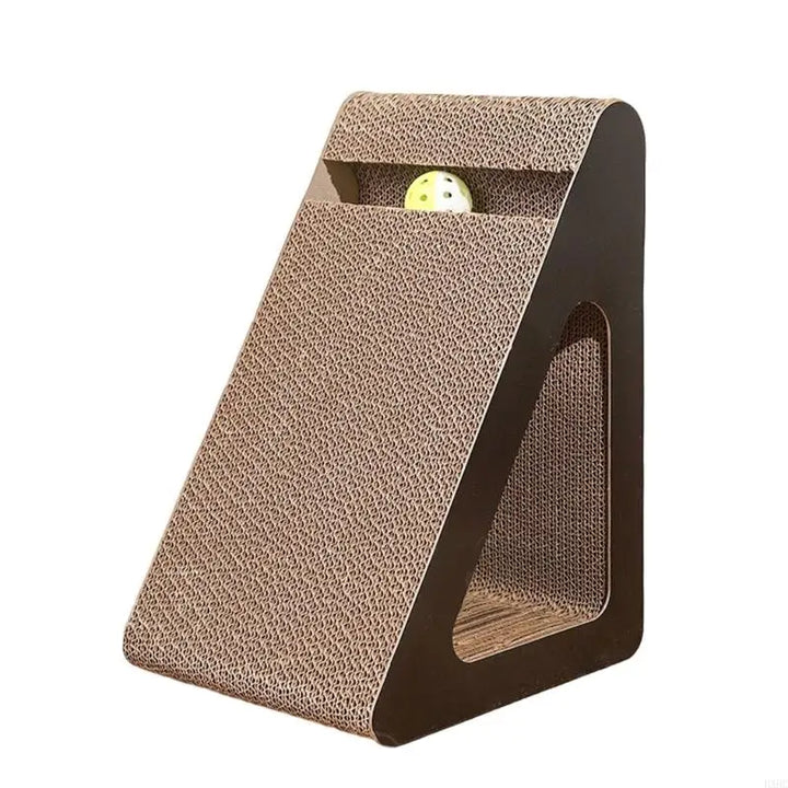 2025 New Cardboard Cats Scratching Board Toy With Rotating Teaser Ball Toy For Indoor Boredom Cats Engagement Furniture