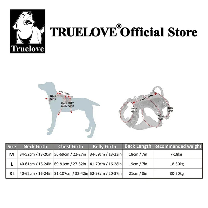 Truelove Escape Proof Pet Harness No Pull Reflective Adjustable Soft Padded Pet Vest Service Dog Harness Handle Climbing TLH7011