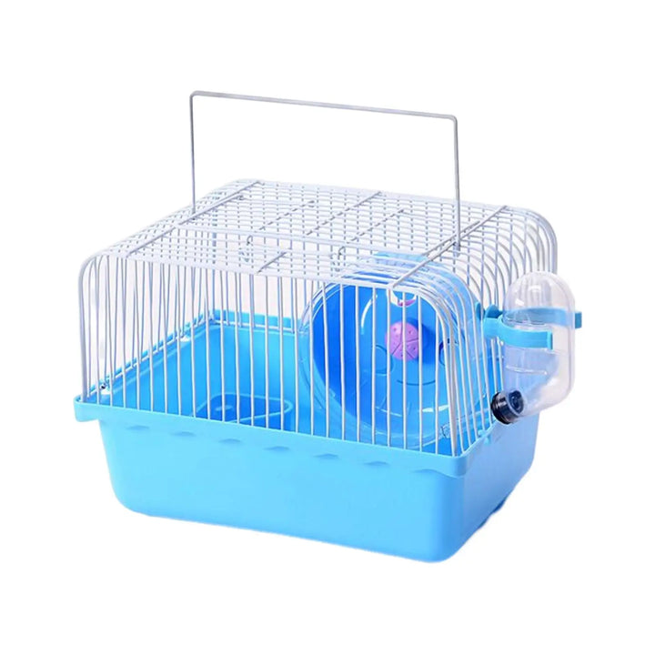 Hamster Cage Small Water Bottle Feeding Box Portable Carrier Carry Case for Pet Supplies