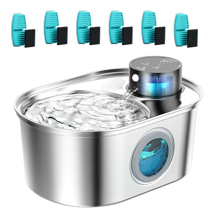 Wireless Stainless Steel Pet Water Fountain Automatic