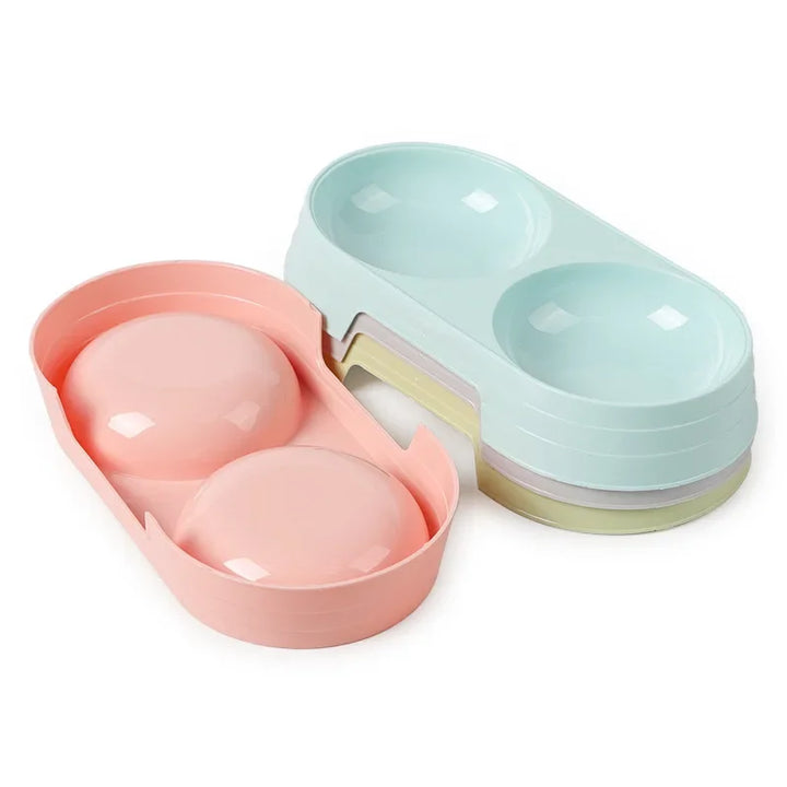 Double Pet Bowls – Stainless Steel Food and Water Feeder