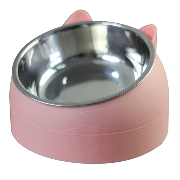 Stainless Steel Cat Bowl with 15° Tilt – Design